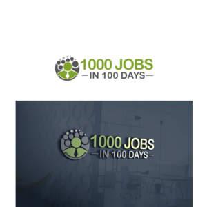 1000 JOBS IN 100 DAYS | Logo Design by Finley Johnson