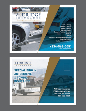 Aldridge Insurance Post Card | Postkarten-Design von Pinky 