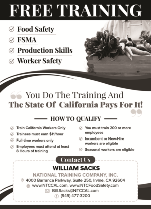 Food Safety 1-California workers only | Flyer-Design von SAI DESIGNS
