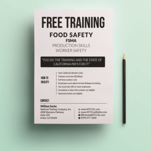 Food Safety 1-California workers only | Flyer Design by Mishuy
