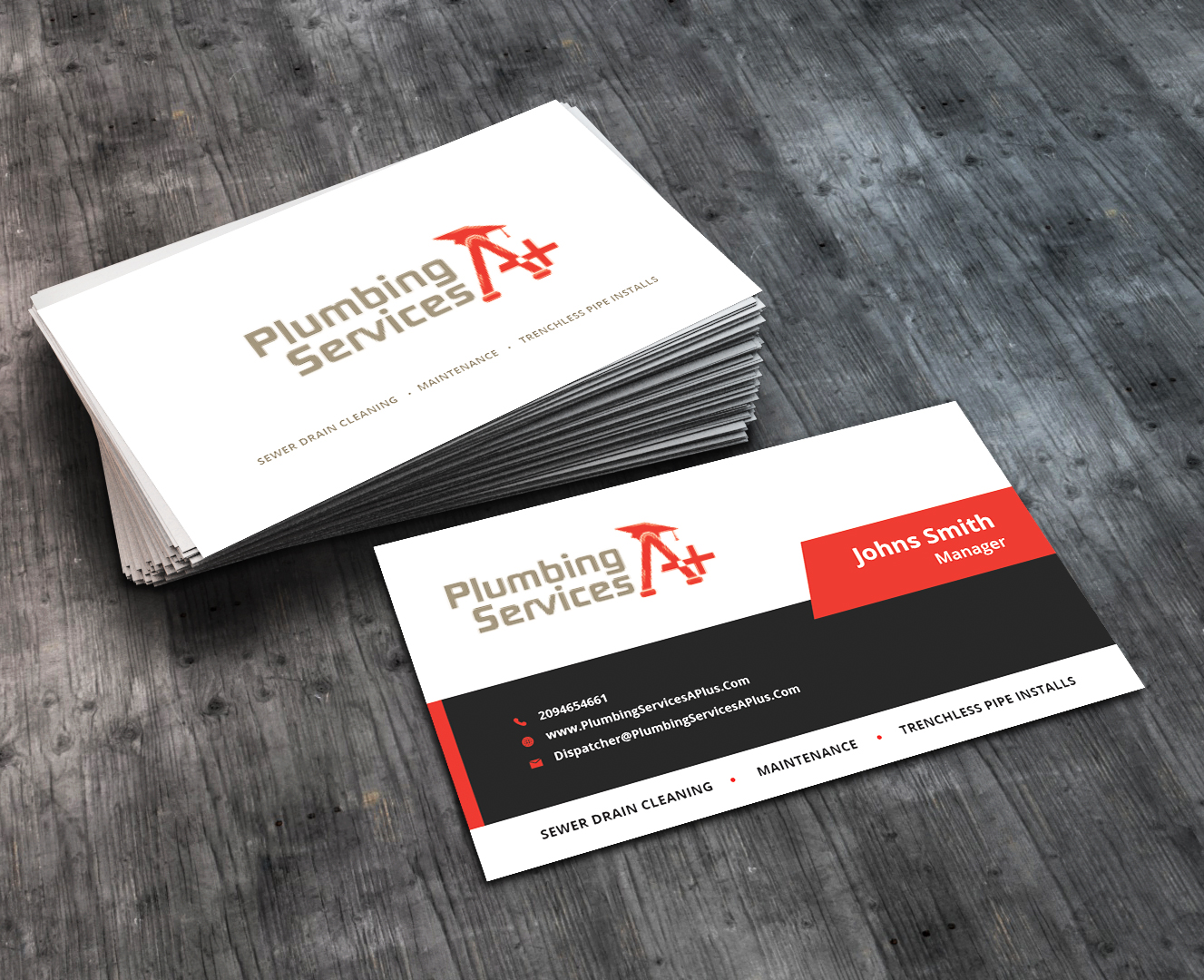 Business Card Design by AbyJohns for plumbing services A+ | Design: #18729528
