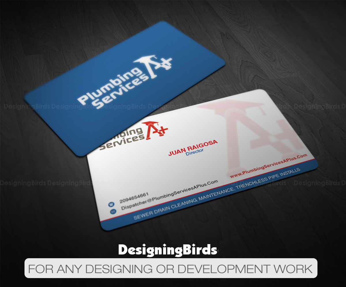 Diseño de Tarjeta de Presentación por Designing Birds para plumbing services A+ | Diseño #18732753