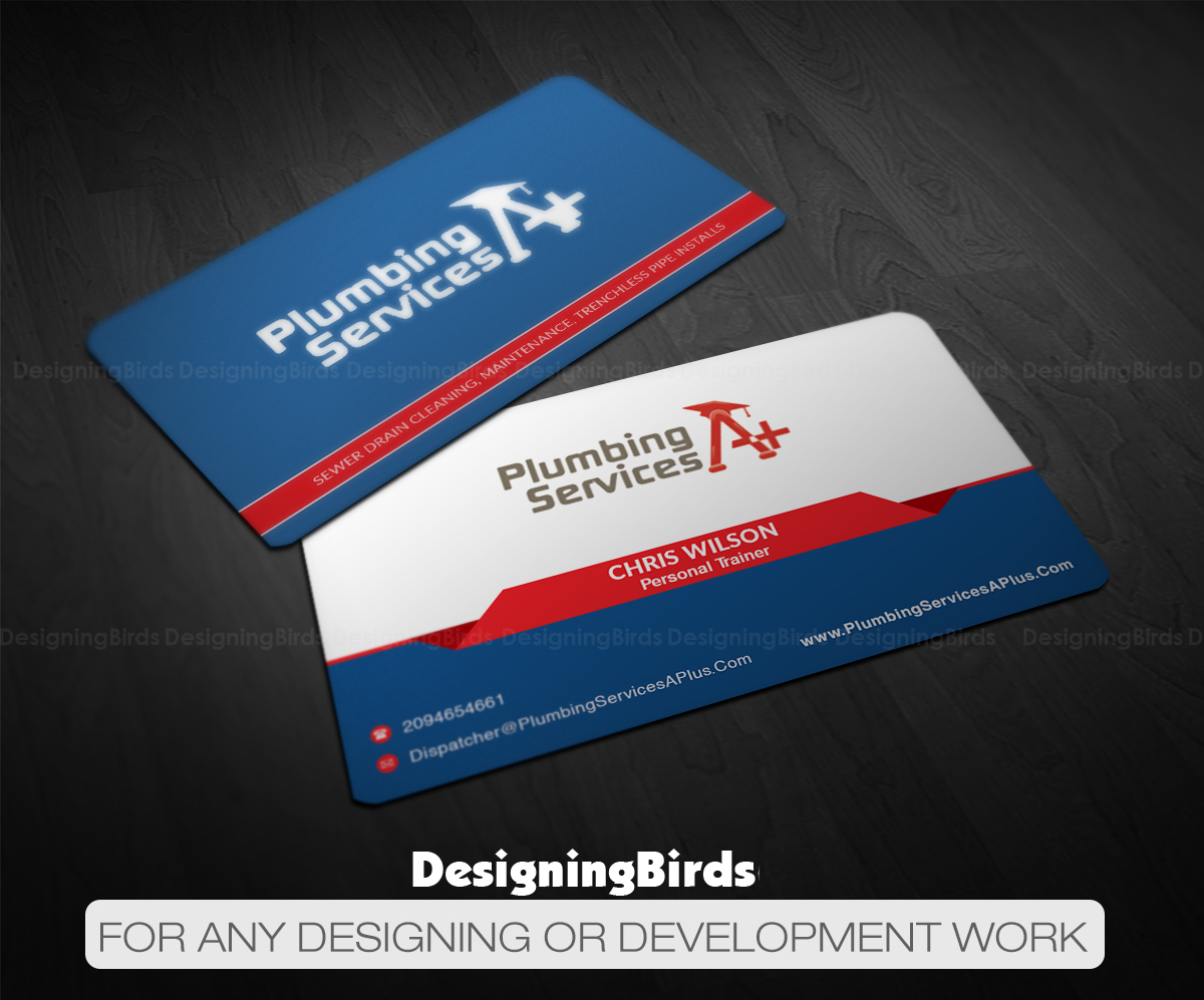 Diseño de Tarjeta de Presentación por Designing Birds para plumbing services A+ | Diseño #18738967