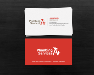 Business Card Design by chandrayaan.creative for plumbing services A+ | Design #18729404