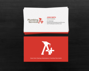 Business Card Design by chandrayaan.creative for plumbing services A+ | Design: #18729405