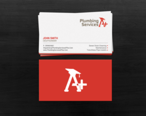 Business Card Design by chandrayaan.creative for plumbing services A+ | Design: #18729414