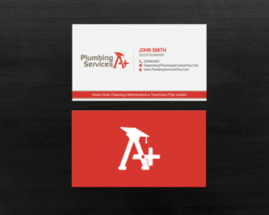 Business Card Design by chandrayaan.creative for plumbing services A+ | Design: #18731392