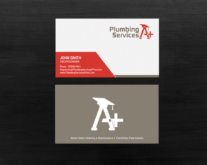Business Card Design by chandrayaan.creative for plumbing services A+ | Design: #18731429