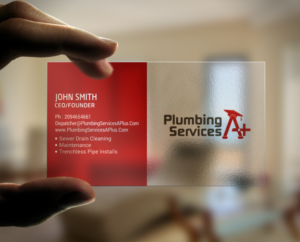 Business Card Design by chandrayaan.creative for plumbing services A+ | Design: #18731434