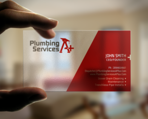 Business Card Design by chandrayaan.creative for plumbing services A+ | Design: #18731436