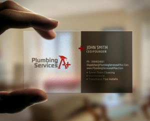 Business Card Design by chandrayaan.creative for plumbing services A+ | Design: #18731443