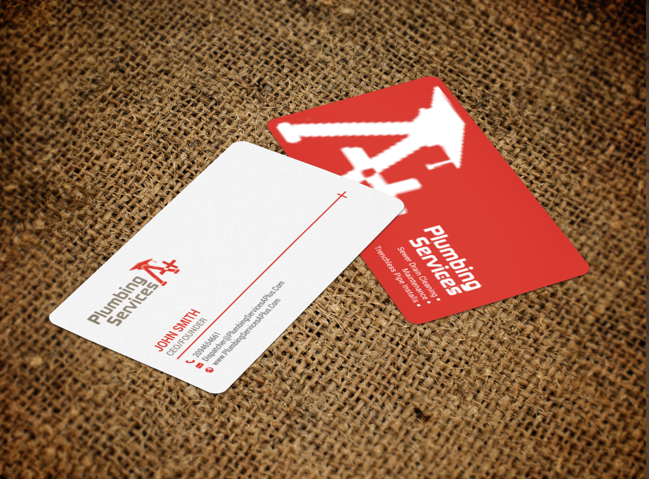 Business Card Design by chandrayaan.creative for plumbing services A+ | Design #18739804