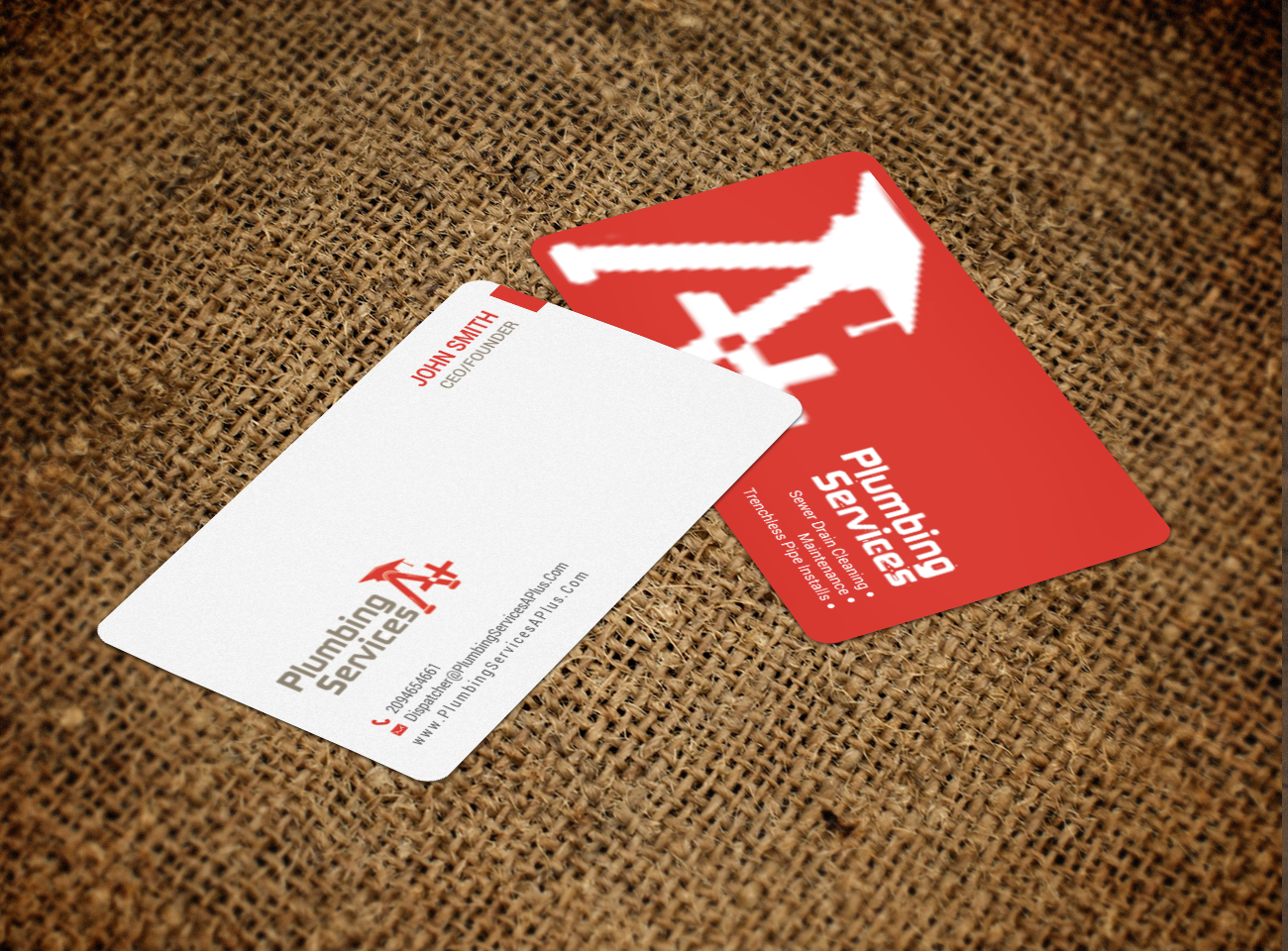 Diseño de Tarjeta de Presentación por chandrayaan.creative para plumbing services A+ | Diseño #18739807