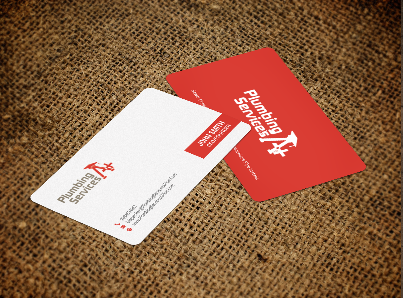 Diseño de Tarjeta de Presentación por chandrayaan.creative para plumbing services A+ | Diseño #18739831
