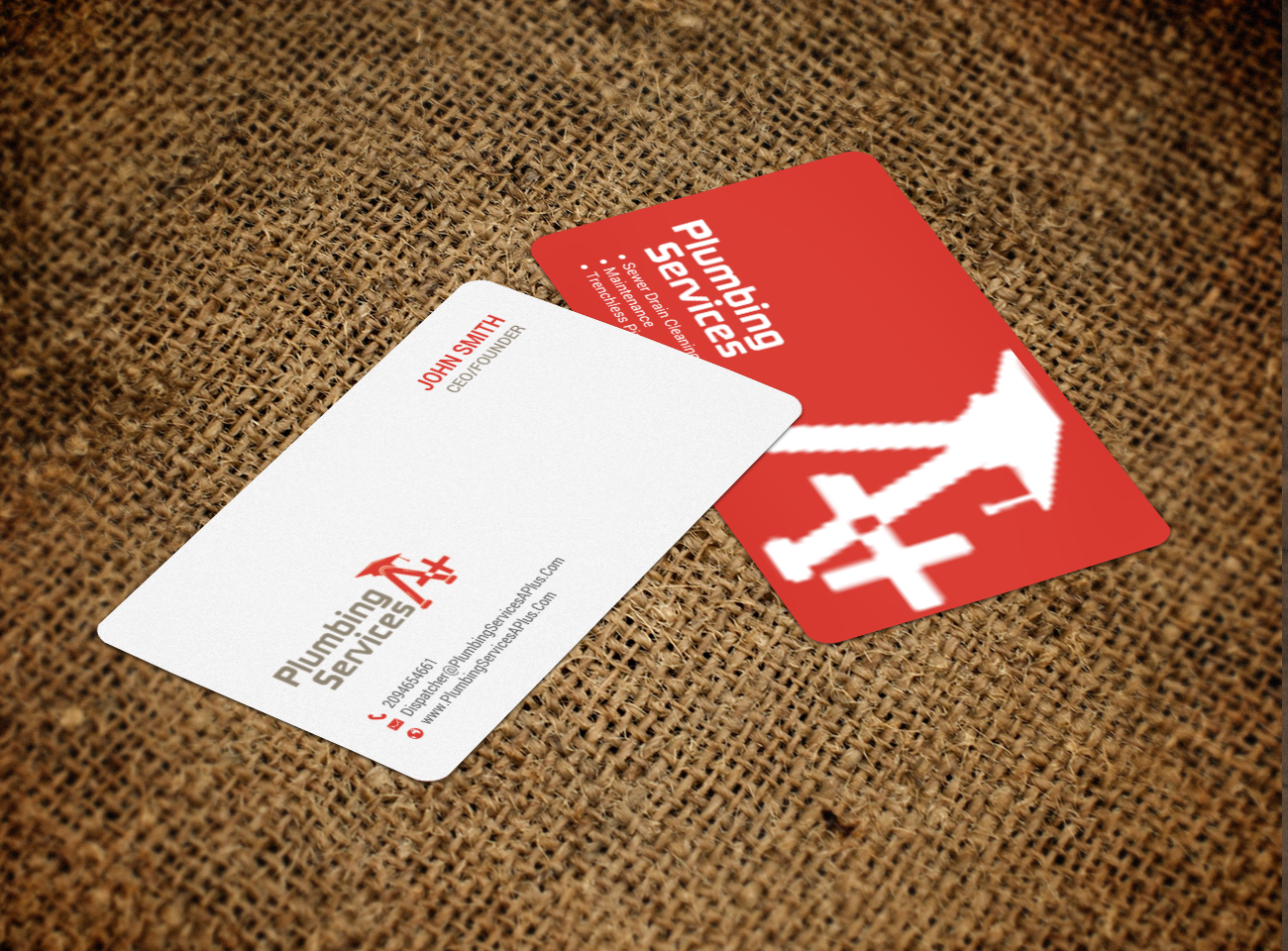 Business Card Design by chandrayaan.creative for plumbing services A+ | Design #18739832