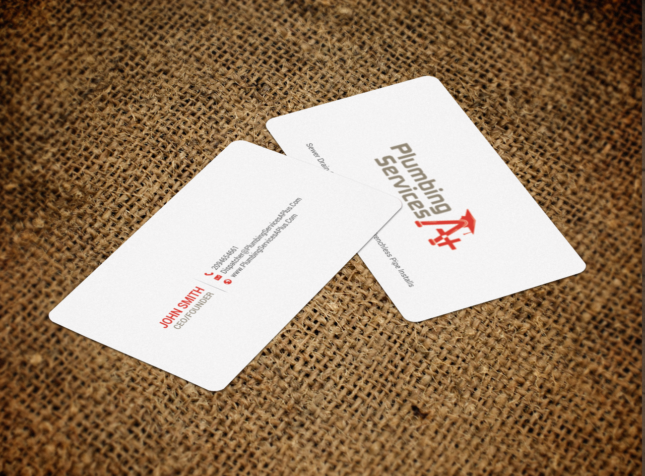 Business Card Design by chandrayaan.creative for plumbing services A+ | Design #18739839