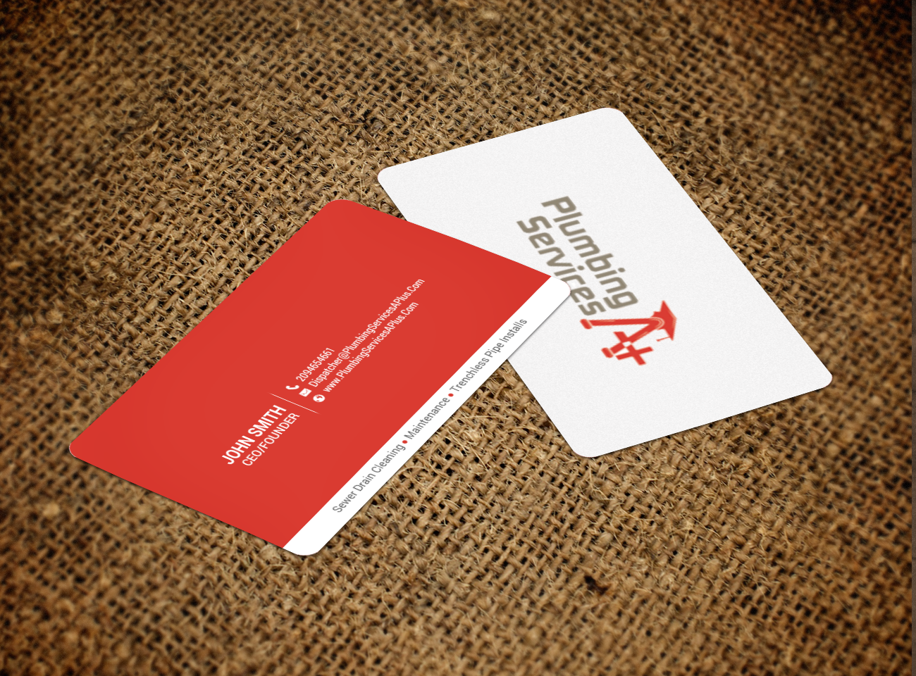 Business Card Design by chandrayaan.creative for plumbing services A+ | Design #18739841