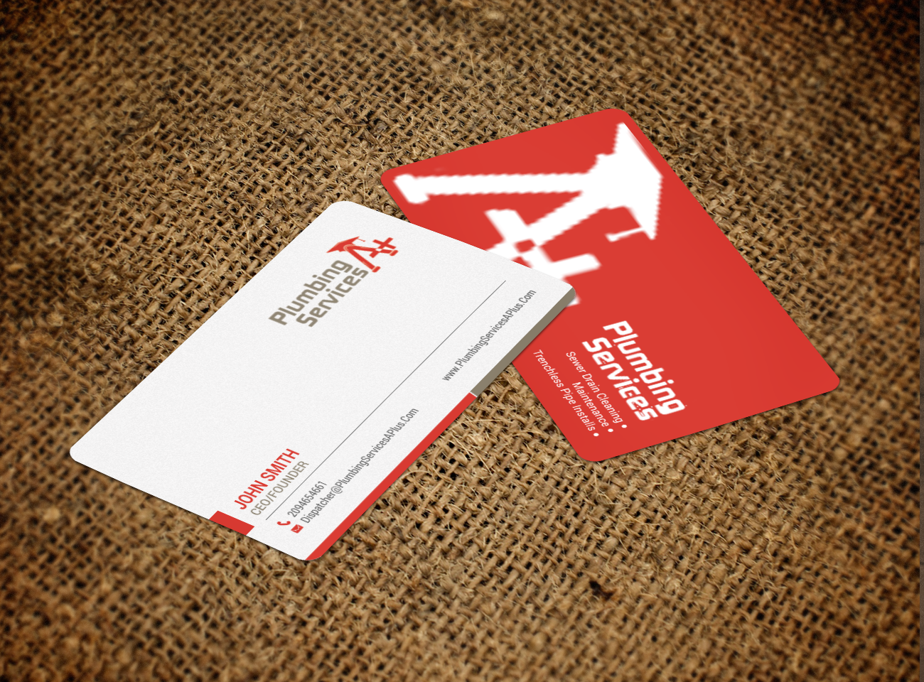 Business Card Design by chandrayaan.creative for plumbing services A+ | Design #18739883