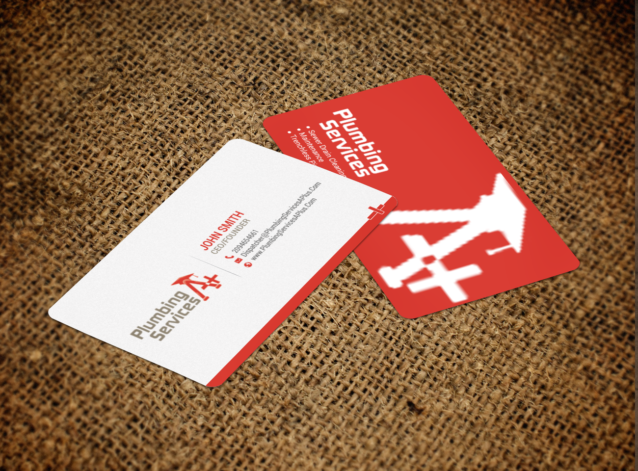 Business Card Design by chandrayaan.creative for plumbing services A+ | Design #18739884