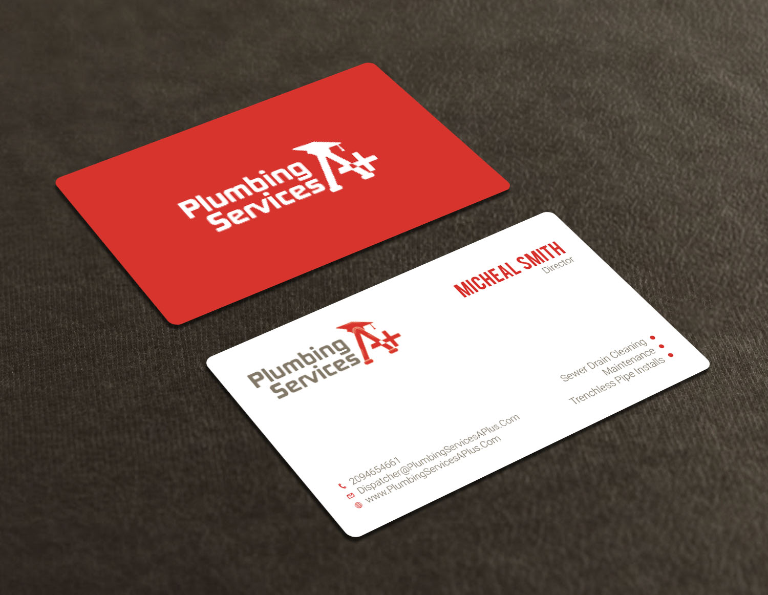 Business Card Design by Tripti Ranjan Gain for plumbing services A+ | Design #18729987