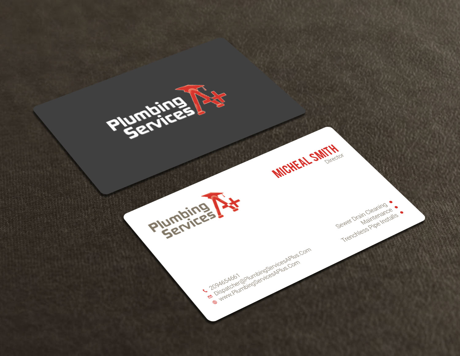 Business Card Design by Tripti Ranjan Gain for plumbing services A+ | Design #18729989