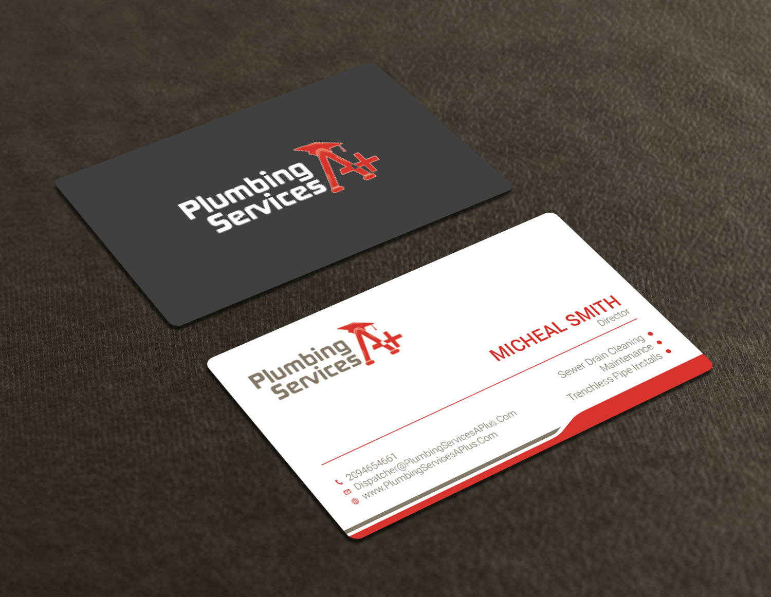 Diseño de Tarjeta de Presentación por Tripti Ranjan Gain para plumbing services A+ | Diseño #18729990