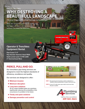 Diseño de Flyer por Alexandar para plumbing services A+ | Diseño: #18760558