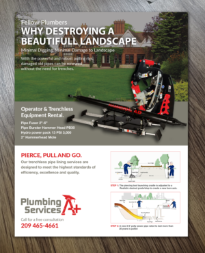Diseño de Flyer por Alexandar para plumbing services A+ | Diseño: #18795160