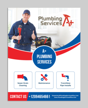 Diseño de Flyer por AbyJohns para plumbing services A+ | Diseño: #18739941