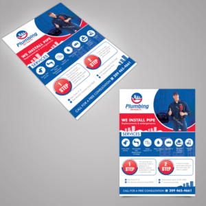 Flyer Design by TuktukiShree for plumbing services A+ | Design #18835191