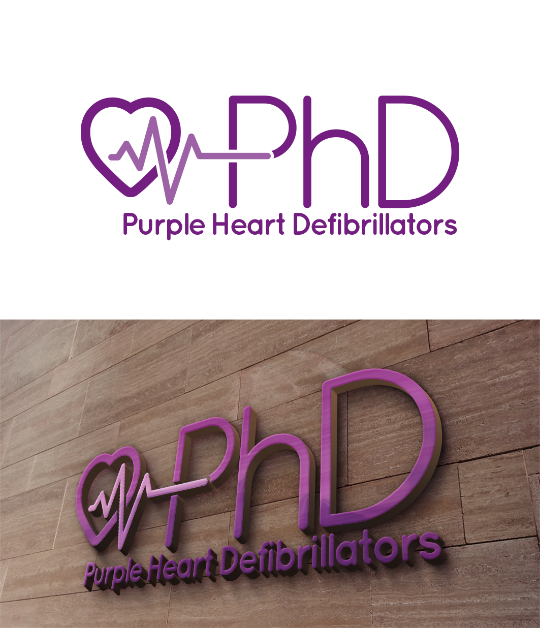 Logo Design by trufya for Purple Heart Defibrillators | Design #18948930