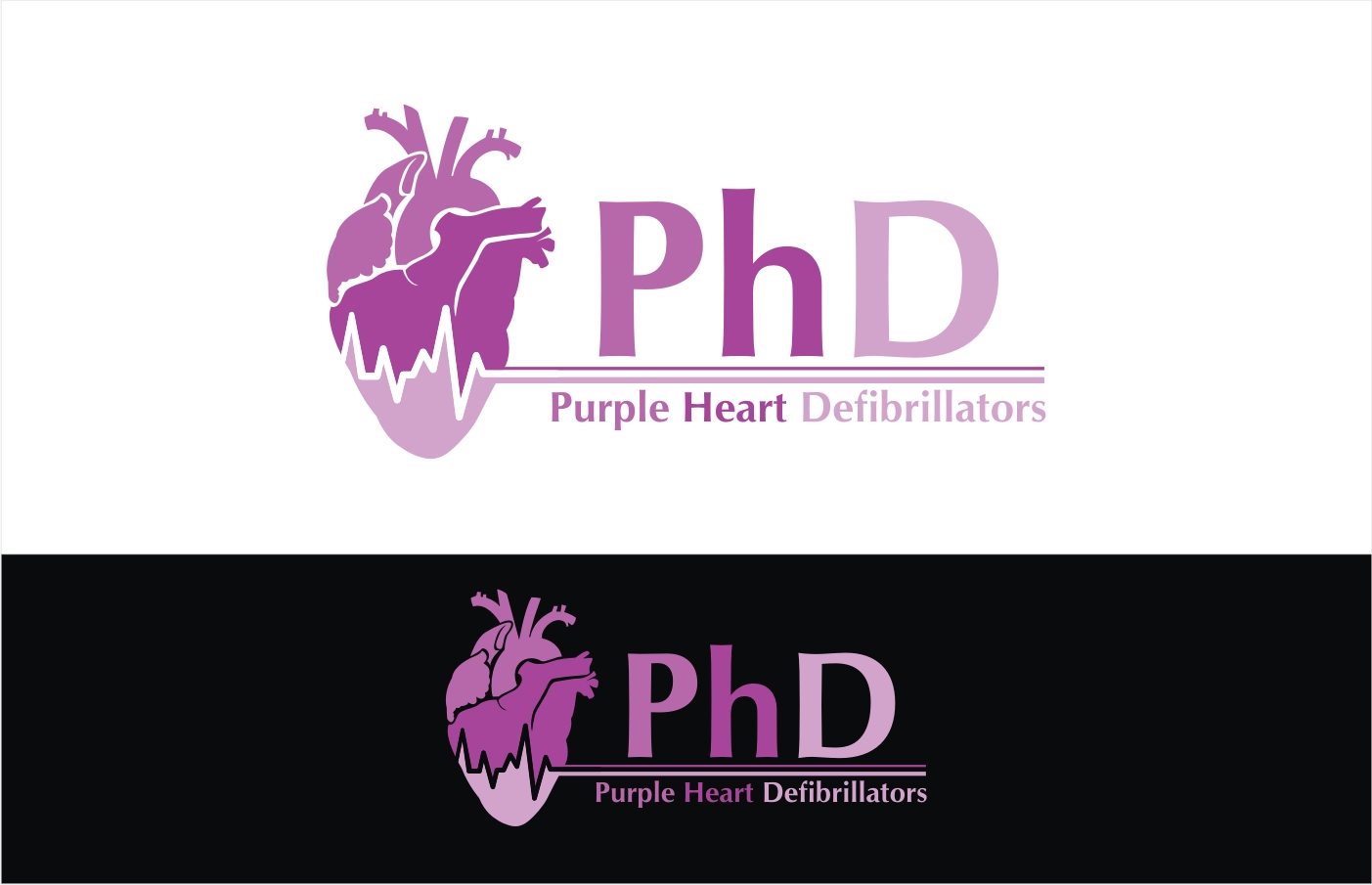 Logo Design by Soul Light for Purple Heart Defibrillators | Design #18888212