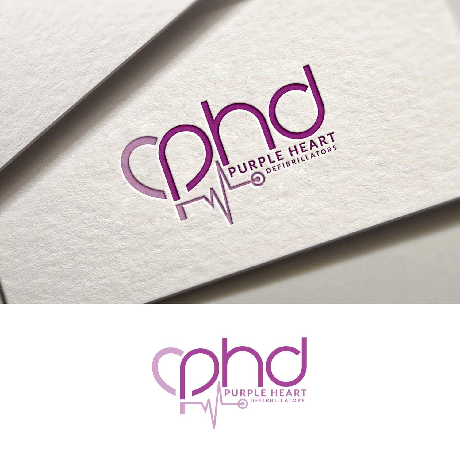 Logo Design by Leayer for Purple Heart Defibrillators | Design: #18889646