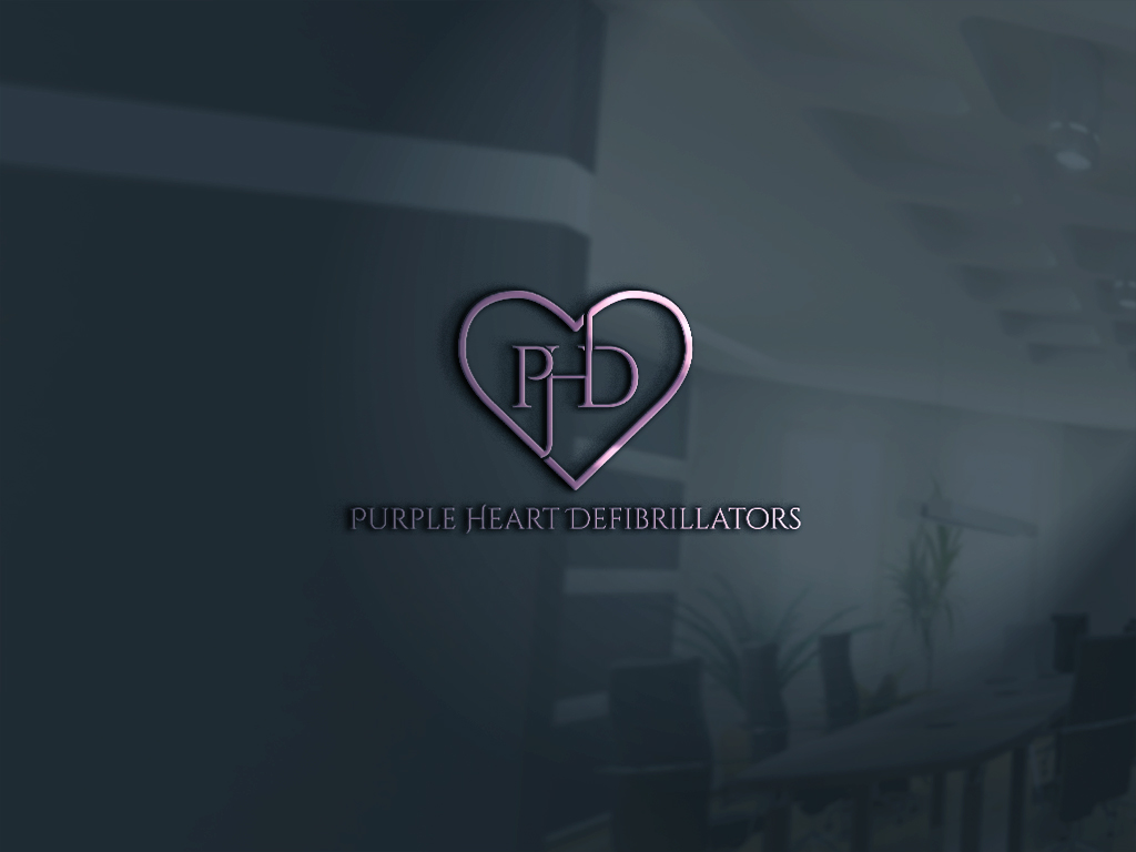 Logo Design by Rosaleen for Purple Heart Defibrillators | Design #18894262