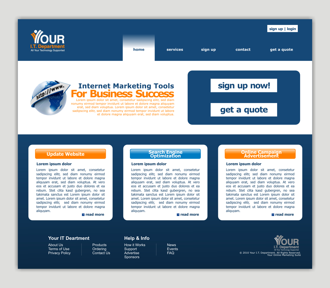 Wordpress Design by SiddKidd for Your IT Department Ltd | Design #50813