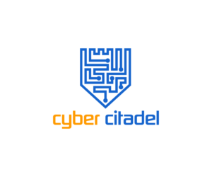 Icon/logo graphic + “cyber citadel” (minus quote marks + lower case + sans serif) | Logo Design by ACK Design
