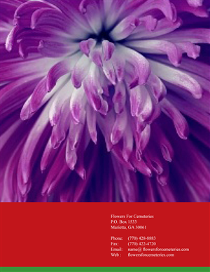 Silk Flower catalog for Cemeteries | Catalogue Design by Rflames