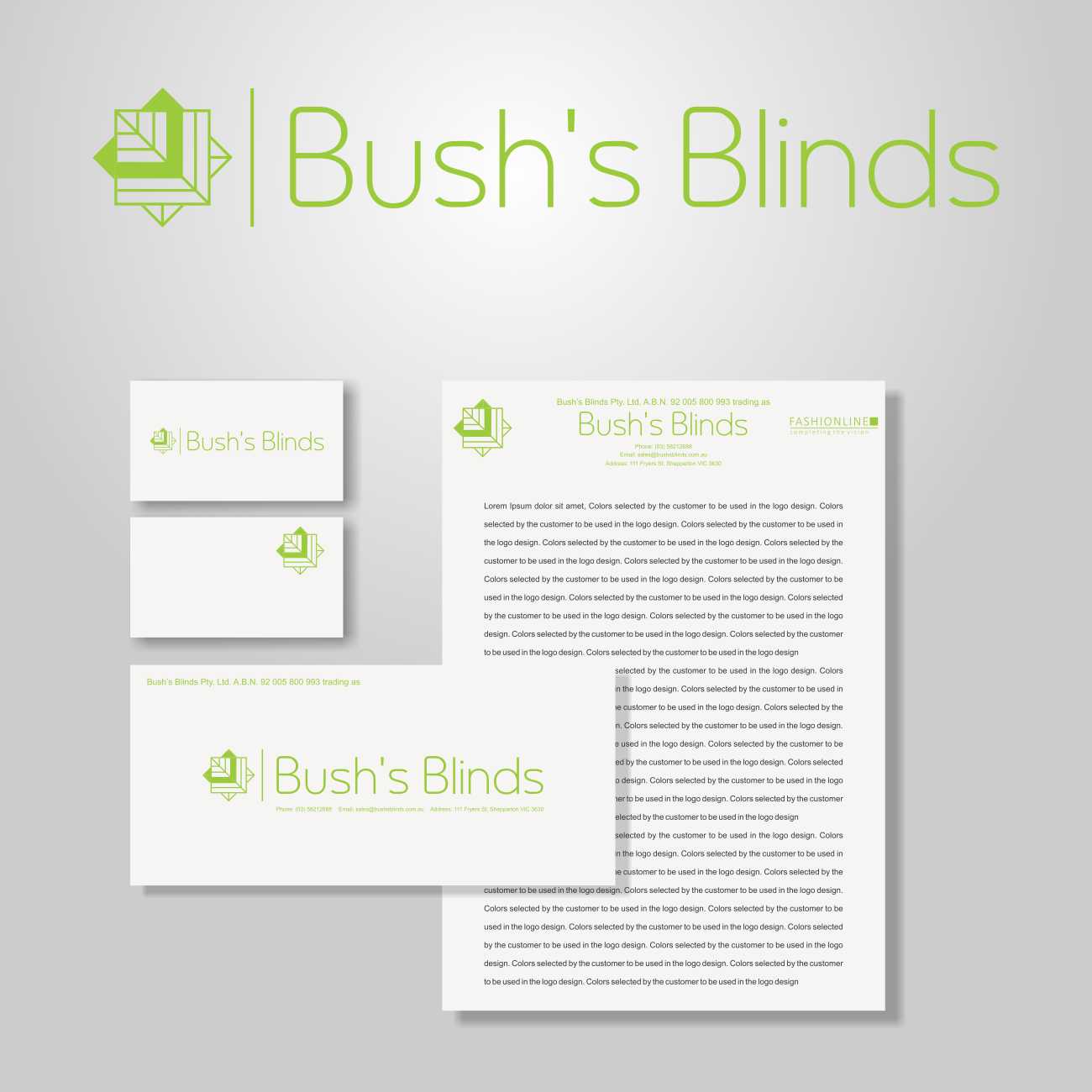 Logo Design by Dates249 for Bush's Blinds | Design #18762694