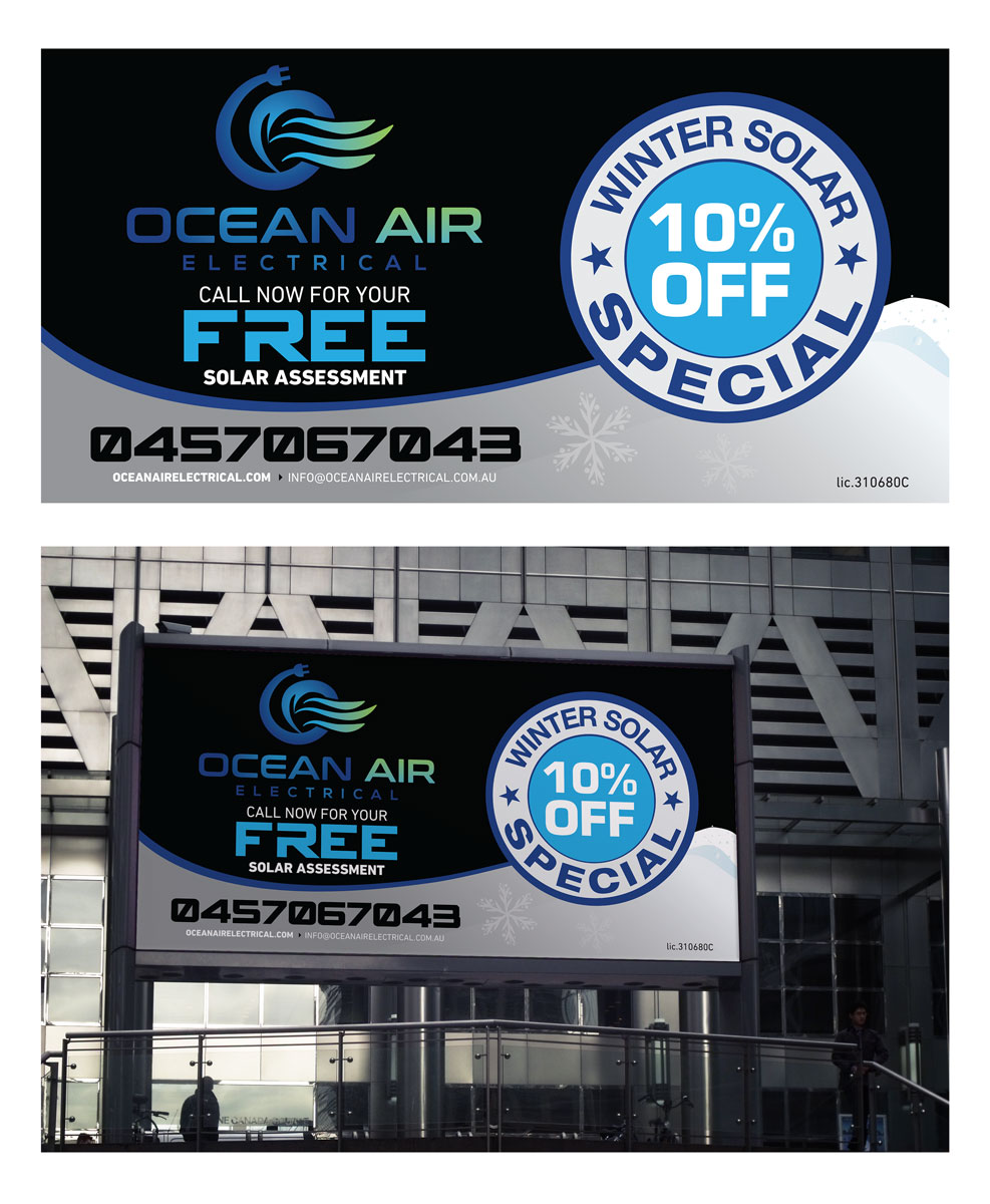 Advertisement Design by UrbainFX for Ocean Air electrical | Design #18841081