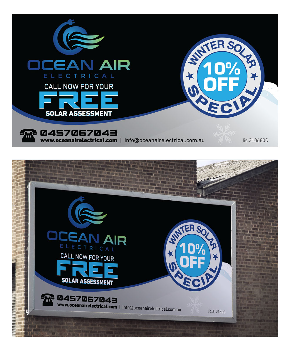 Advertisement Design by UrbainFX for Ocean Air electrical | Design #18841082