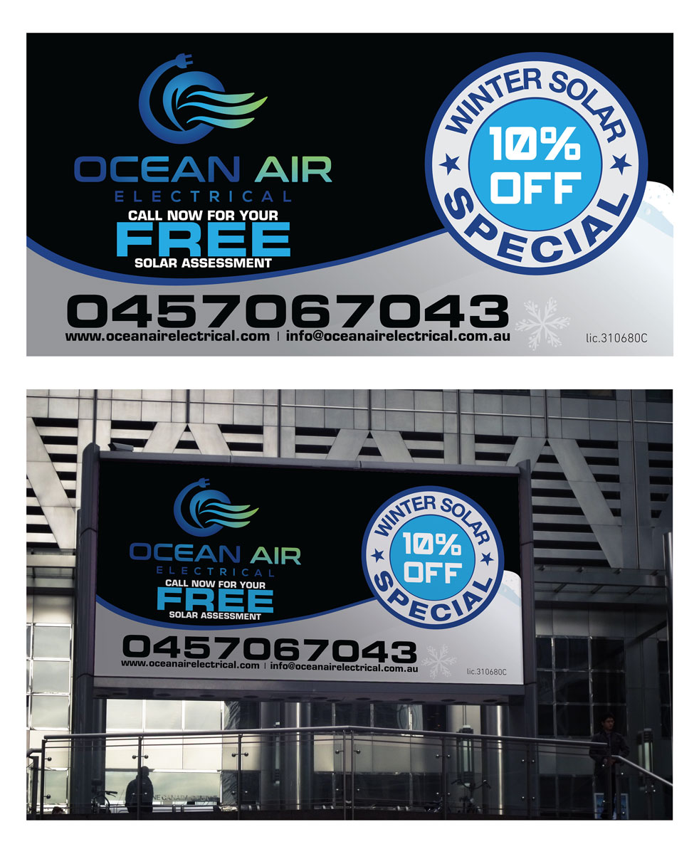 Advertisement Design by UrbainFX for Ocean Air electrical | Design #18852621