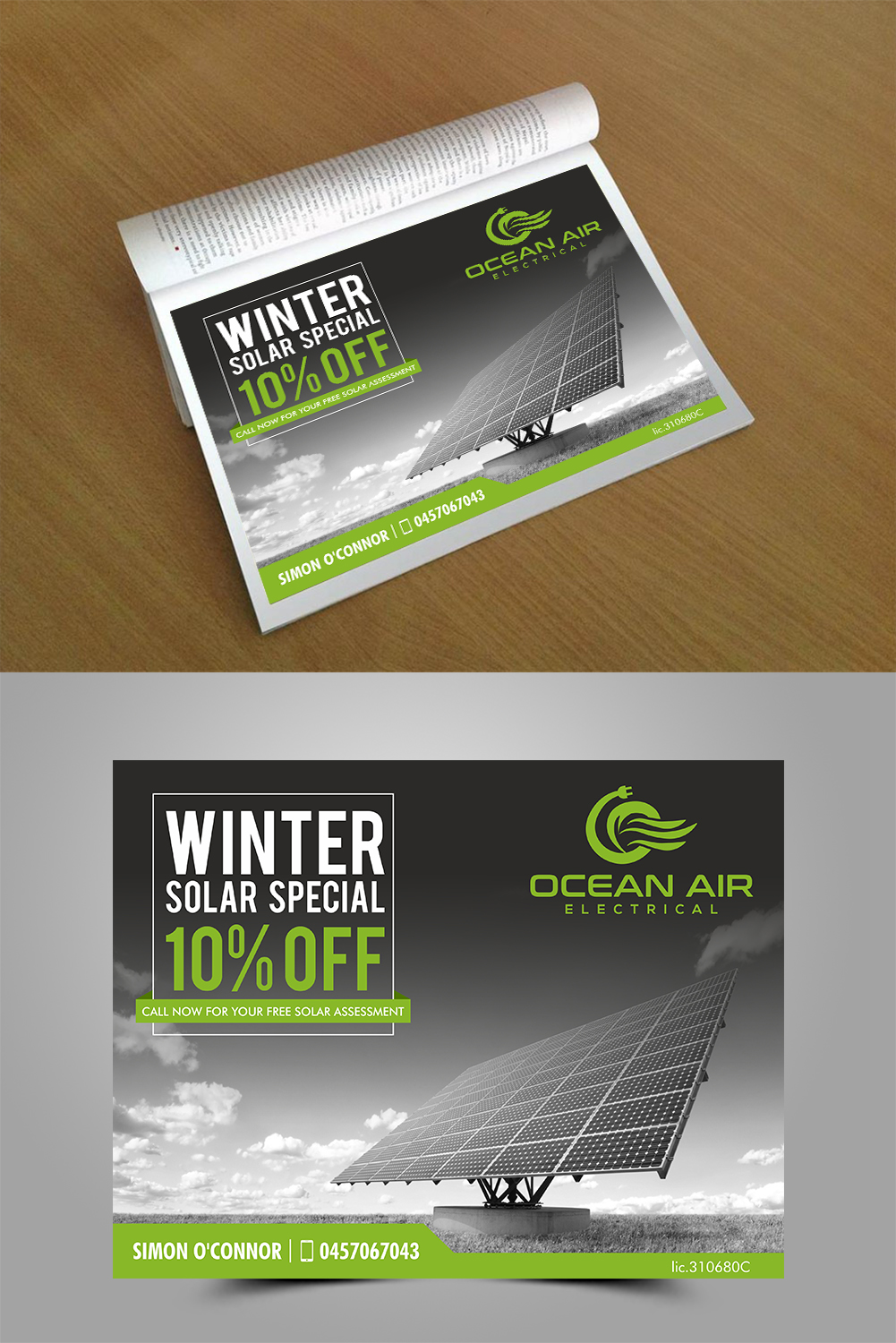 Advertisement Design by ecorokerz for Ocean Air electrical | Design #18743801