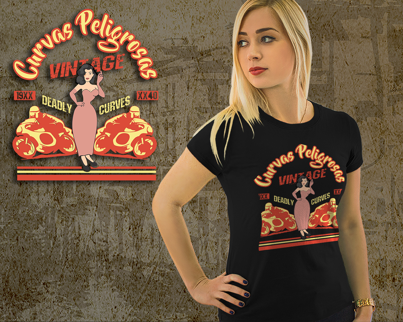 T-shirt Design by RhonStoppable for Dama De Oro Clothing | Design #19261201