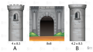 Castle back drop for large print | Diseño Con Ilustración por SofiaDesignStudio
