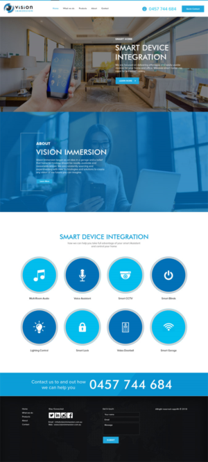 Vision Immersion is a Smart Device and Wiring Business offering the latest in Smart Home Devices inc | Web Design par AVROM
