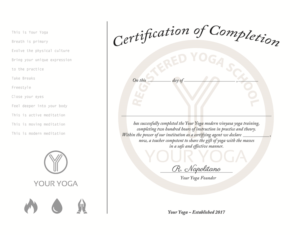 Yoga Training Cerificate | Design Graphique par TTK