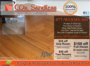 Advertisement Design by HoneysuckleDesigns for Mr. Sandless Inc | Design: #680125