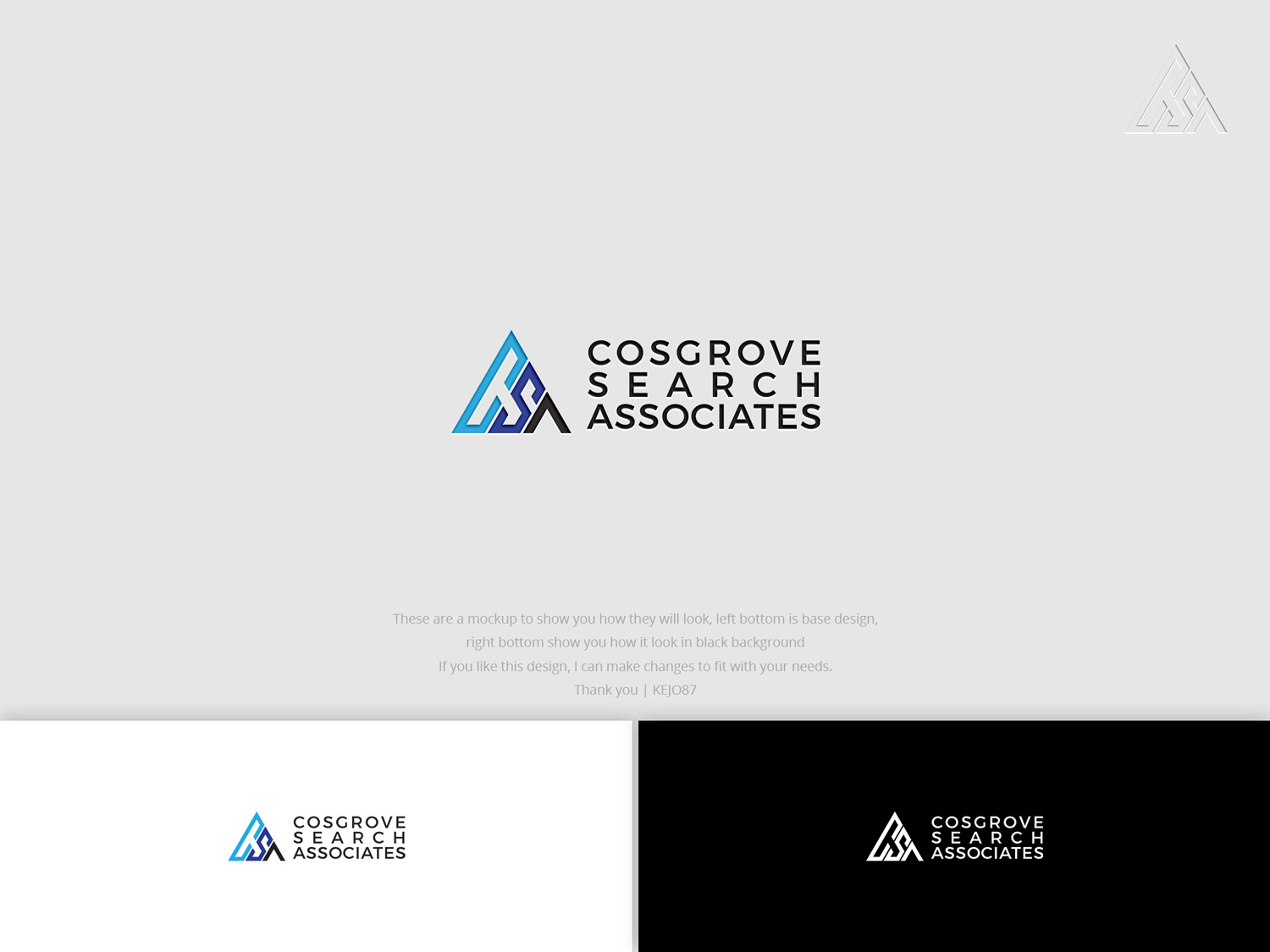 Logo Design by Kejo87 for Cosgrove Search Associates | Design #18736882