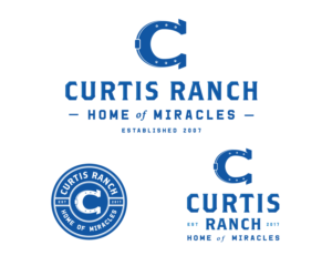 Curtis Ranch(on one line at the top) Home of Miracles(on the bottom) Established 2007 | Logo Design by AlexMorisseau
