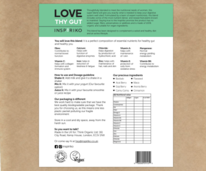 Minimalist label design for back of the package | Diseño de Etiqueta por Andrés Sebastián